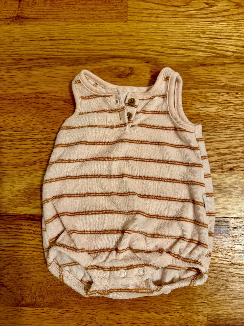Carter's Newborn Pink and Brown Striped Bodysuit